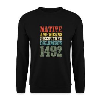 Cadeau Apache amérindien - Sweat-shirt Unisexe - noir - Devant - Alina (178cm) & Michal (187cm)