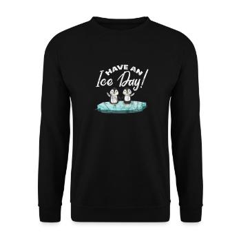 Penguin - Unisex Sweatshirt - black - Front - Alina (178cm) & Michal (187cm)