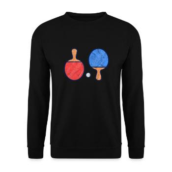 Ping-Pong Table Tennis - Sweat-shirt Unisexe - noir - Devant - Alina (178cm) & Michal (187cm)