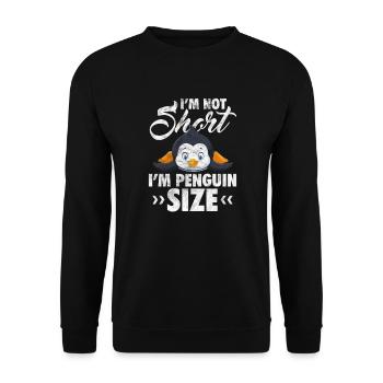 Penguin - Unisex Sweatshirt - black - Front - Alina (178cm) & Michal (187cm)