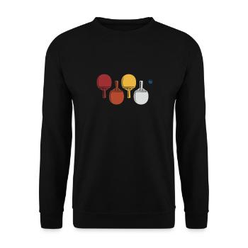 Ping-Pong Tennis de table Ping Pong Ping Pong Cadeau - Sweat-shirt Unisexe - noir - Devant - Alina (178cm) & Michal (187cm)