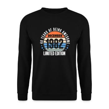December 1982 - Unisex Sweatshirt - black - Front - Alina (178cm) & Michal (187cm)