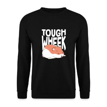 Meerschweinchen Haustier Guinea Pig Geschenk - Unisex Pullover - Schwarz - Vorne - Alina (178cm) & Michal (187cm)