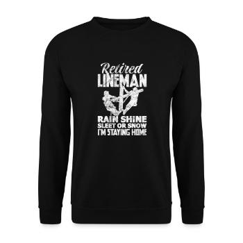 Lineman - Unisex Sweatshirt - black - Front - Alina (178cm) & Michal (187cm)