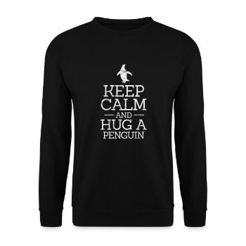 Penguin - Unisex Sweatshirt - black - Front - Alina (178cm) & Michal (187cm)