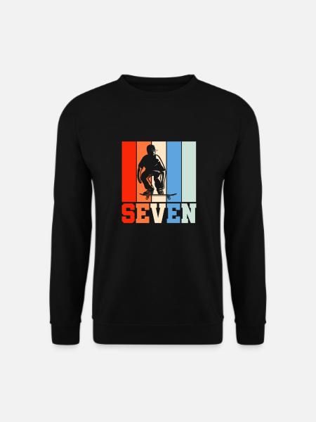 Skateboard 7th birthday - Unisex Sweatshirt - black