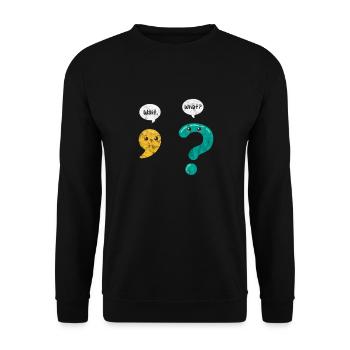 Grammatik Lehrer - Unisex Pullover - Schwarz - Vorne - Alina (178cm) & Michal (187cm)