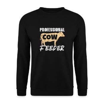 Cow Cow Cows Farm Farmer Gift - Unisex Sweatshirt - black - Front - Alina (178cm) & Michal (187cm)