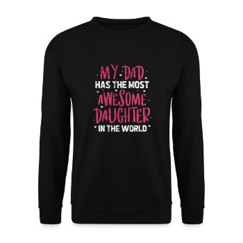Vater Tochter - Unisex Pullover - Schwarz - Vorne - Alina (178cm) & Michal (187cm)