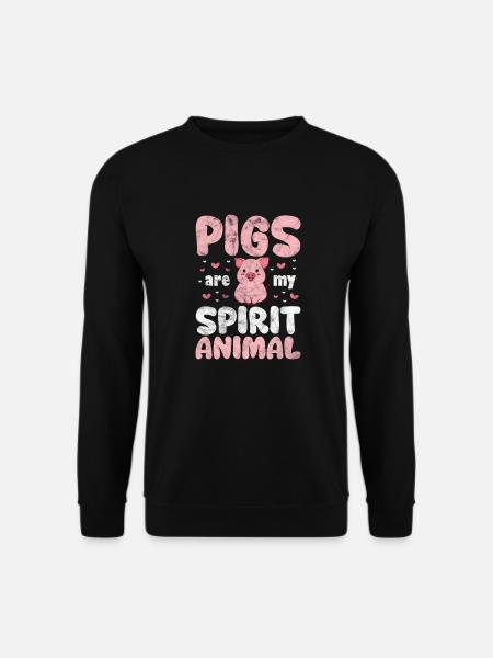 Schwein Schweinchen Ferkel Sau Schweine Geschenk - Unisex Pullover - Schwarz