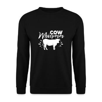 Cow - Unisex Sweatshirt - black - Front - Alina (178cm) & Michal (187cm)
