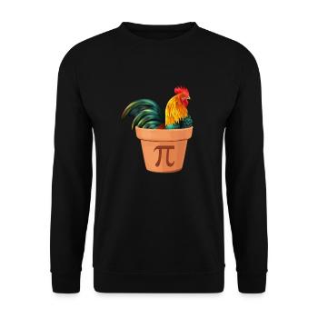 Poulet Pi Math Poulets Coq Cadeau - Sweat-shirt Unisexe - noir - Devant - Alina (178cm) & Michal (187cm)