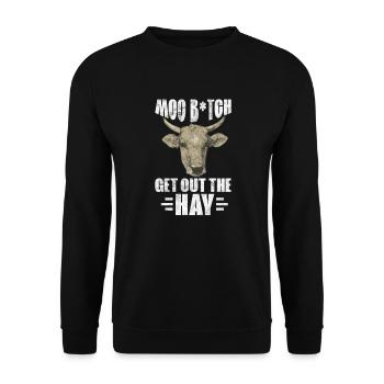 Cow Cow Cows Farm Farmer Gift - Unisex Sweatshirt - black - Front - Alina (178cm) & Michal (187cm)