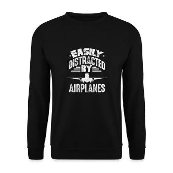 Pilote - Sweat-shirt Unisexe - noir - Devant - Alina (178cm) & Michal (187cm)