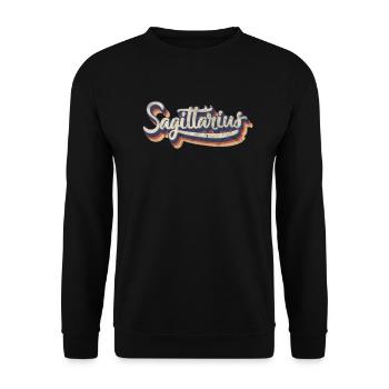 Schütze - Unisex Pullover - Schwarz - Vorne - Alina (178cm) & Michal (187cm)