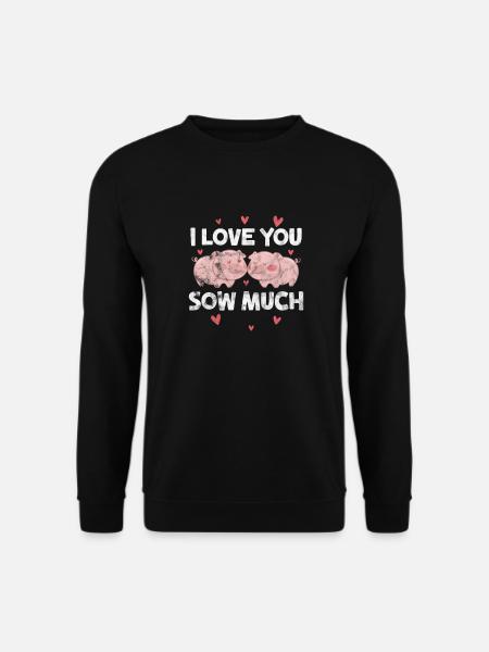 Schwein Schweinchen Ferkel Sau Schweine Geschenk - Unisex Pullover - Schwarz