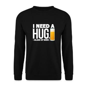 Bière - Sweat-shirt Unisexe - noir - Devant - Alina (178cm) & Michal (187cm)