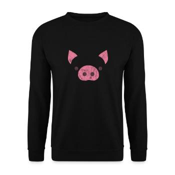 Cochon Cochon PorcLet Semer Des Cochons Cadeau - Sweat-shirt Unisexe - noir - Devant - Alina (178cm) & Michal (187cm)