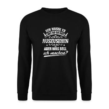 1962 60e anniversaire Cadeau de 60 ans - Sweat-shirt Unisexe - noir - Devant - Alina (178cm) & Michal (187cm)