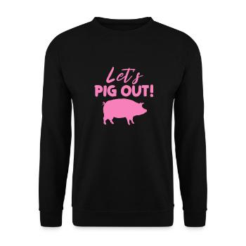 Cochon - Sweat-shirt Unisexe - noir - Devant - Alina (178cm) & Michal (187cm)