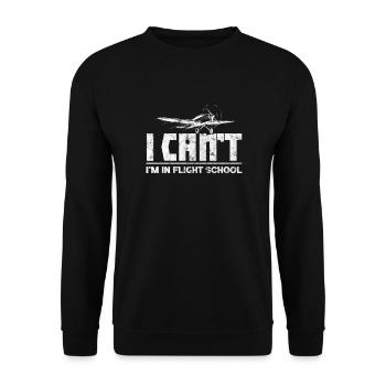 Pilot - Unisex Sweatshirt - black - Front - Alina (178cm) & Michal (187cm)