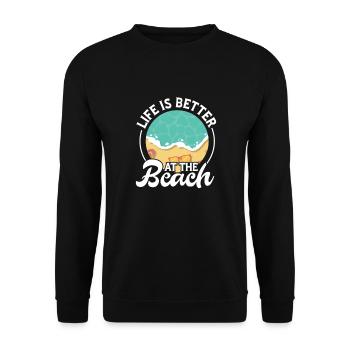 Plage - Sweat-shirt Unisexe - noir - Devant - Alina (178cm) & Michal (187cm)