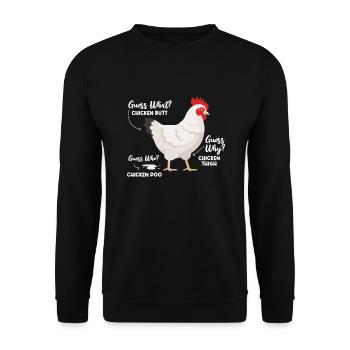 Chicken Farm Poultry Rooster Chickens Gift - Unisex Sweatshirt - black - Front - Alina (178cm) & Michal (187cm)