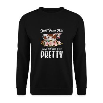 Cow Cow Cows Farm Farmer Gift - Unisex Sweatshirt - black - Front - Alina (178cm) & Michal (187cm)