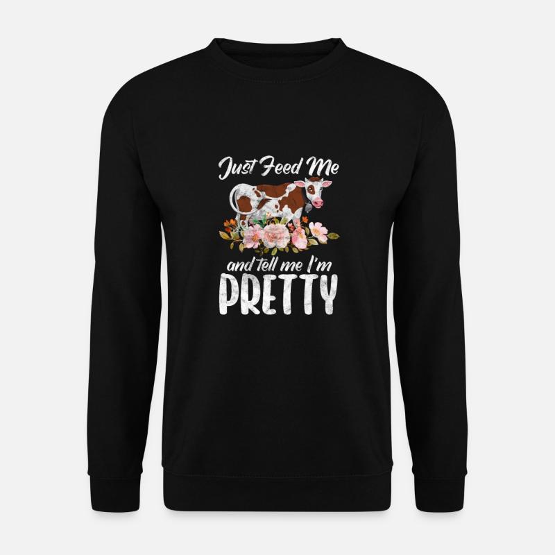 Kuh Kühe Rind Bauernhof Landwirt Geschenk - Unisex Pullover - Schwarz