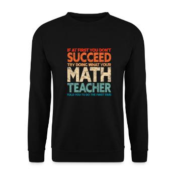 Mathematics - Unisex Sweatshirt - black - Front - Alina (178cm) & Michal (187cm)
