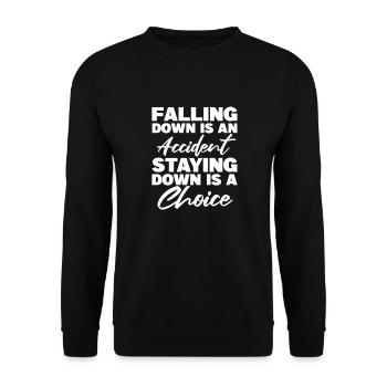 Motivation - Unisex Sweatshirt - black - Front - Alina (178cm) & Michal (187cm)