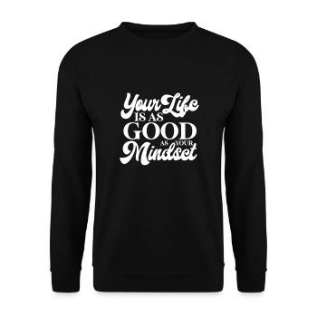Motivation - Unisex Sweatshirt - black - Front - Alina (178cm) & Michal (187cm)