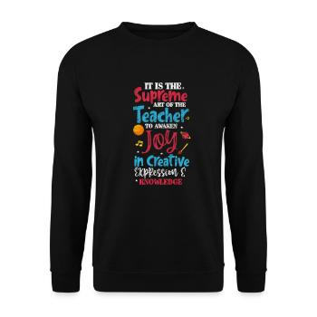 Teacher Teacher - Unisex Sweatshirt - black - Front - Alina (178cm) & Michal (187cm)