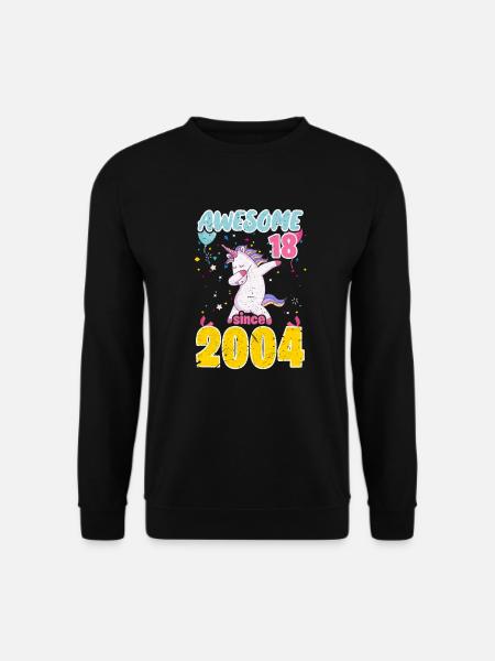 18. Geburtstag Einhorn - Unisex Pullover - Schwarz