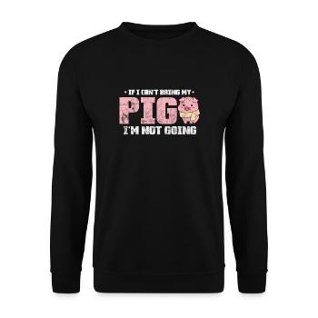 Cochon Cochon PorcLet Semer Des Cochons Cadeau - Sweat-shirt Unisexe - noir - Devant - Alina (178cm) & Michal (187cm)