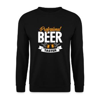 Bière - Sweat-shirt Unisexe - noir - Devant - Alina (178cm) & Michal (187cm)