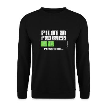 Pilot - Unisex Sweatshirt - black - Front - Alina (178cm) & Michal (187cm)