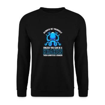 Octopus - Unisex Sweatshirt - black - Front - Alina (178cm) & Michal (187cm)