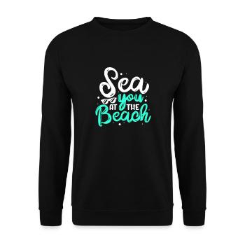 Plage - Sweat-shirt Unisexe - noir - Devant - Alina (178cm) & Michal (187cm)
