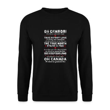 Canada Maple Leaf Flag Canada Vancouver Gift - Unisex Sweatshirt - black - Front - Alina (178cm) & Michal (187cm)