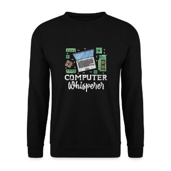 Computer Nerd PC Programmer Computer Science Gift - Unisex Sweatshirt - black - Front - Alina (178cm) & Michal (187cm)