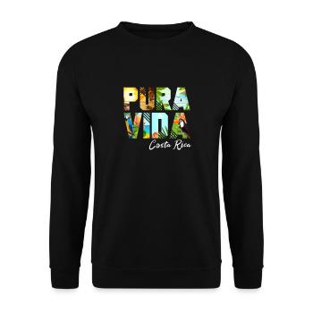 Costa Rica - Unisex Pullover - Schwarz - Vorne - Alina (178cm) & Michal (187cm)
