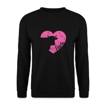 Cow Cow Cows Farm Farmer Gift - Unisex Sweatshirt - black - Front - Alina (178cm) & Michal (187cm)