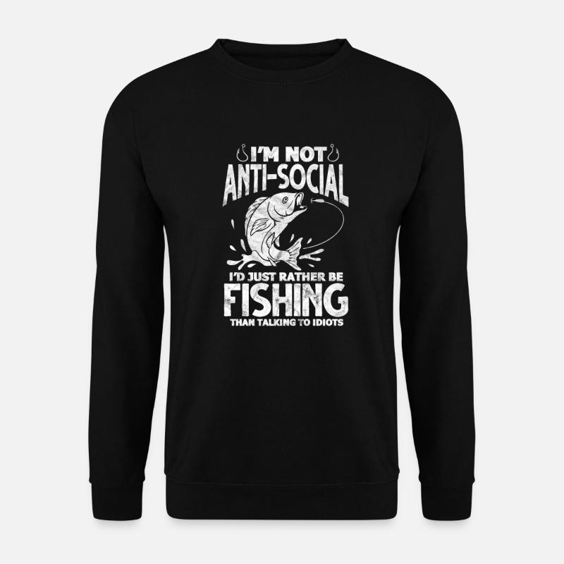 Angler - Unisex Pullover - Schwarz