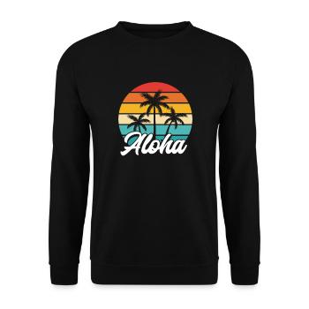 Hawaï - Sweat-shirt Unisexe - noir - Devant - Alina (178cm) & Michal (187cm)