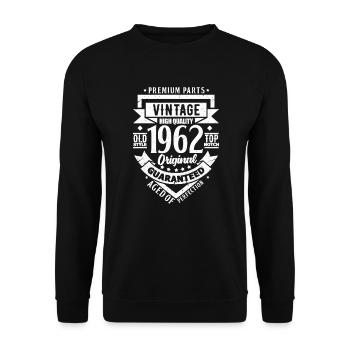 1962 - Sweat-shirt Unisexe - noir - Devant - Alina (178cm) & Michal (187cm)