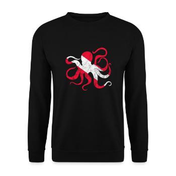 Octopus Octopus Octopus Octopus Sea Gift - Unisex Sweatshirt - black - Front - Alina (178cm) & Michal (187cm)