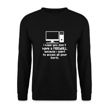Computer - Unisex Pullover - Schwarz - Vorne - Alina (178cm) & Michal (187cm)