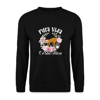 Costa Rica - Unisex Pullover - Schwarz - Vorne - Alina (178cm) & Michal (187cm)