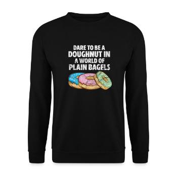 Doughnut - Unisex Sweatshirt - black - Front - Alina (178cm) & Michal (187cm)